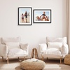 image:imageAmericanflat 11x14 Picture Frame 2Pack  Matted to 8x10  White  Slim Molding construction Polished plexiglass front hangs vertical or horizontal sawtooth hangers includedBlack