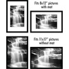 image:imageAmericanflat 11x14 Picture Frame 2Pack  Matted to 8x10  White  Slim Molding construction Polished plexiglass front hangs vertical or horizontal sawtooth hangers includedBlack