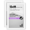image:imageAmericanflat 11x14 Picture Frame 2Pack  Matted to 8x10  White  Slim Molding construction Polished plexiglass front hangs vertical or horizontal sawtooth hangers includedWhite