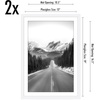 image:imageAmericanflat 11x14 Picture Frame 2Pack  Matted to 8x10  White  Slim Molding construction Polished plexiglass front hangs vertical or horizontal sawtooth hangers includedWhite