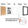 image:imageAmericanflat 11x14 Picture Frame 2Pack  Matted to 8x10  White  Slim Molding construction Polished plexiglass front hangs vertical or horizontal sawtooth hangers includedBlack