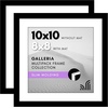 image:imageAmericanflat 11x14 Picture Frame 2Pack  Matted to 8x10  White  Slim Molding construction Polished plexiglass front hangs vertical or horizontal sawtooth hangers includedBlack