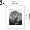 image:imageAmericanflat 11x14 Picture Frame 2Pack  Matted to 8x10  White  Slim Molding construction Polished plexiglass front hangs vertical or horizontal sawtooth hangers includedWhite