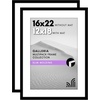 image:imageAmericanflat 11x14 Picture Frame 2Pack  Matted to 8x10  White  Slim Molding construction Polished plexiglass front hangs vertical or horizontal sawtooth hangers includedBlack