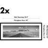 image:imageAmericanflat 11x14 Picture Frame 2Pack  Matted to 8x10  White  Slim Molding construction Polished plexiglass front hangs vertical or horizontal sawtooth hangers includedBlack