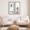 image:imageAmericanflat 11x14 Picture Frame 2Pack  Matted to 8x10  White  Slim Molding construction Polished plexiglass front hangs vertical or horizontal sawtooth hangers includedBlack