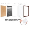 image:imageAmericanflat 11x14 Picture Frame 2Pack  Matted to 8x10  White  Slim Molding construction Polished plexiglass front hangs vertical or horizontal sawtooth hangers includedMahogany