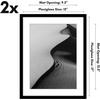image:imageAmericanflat 11x14 Picture Frame 2Pack  Matted to 8x10  White  Slim Molding construction Polished plexiglass front hangs vertical or horizontal sawtooth hangers includedBlack