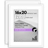 image:imageAmericanflat 11x14 Picture Frame 2Pack  Matted to 8x10  White  Slim Molding construction Polished plexiglass front hangs vertical or horizontal sawtooth hangers includedWhite