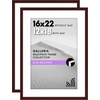 image:imageAmericanflat 11x14 Picture Frame 2Pack  Matted to 8x10  White  Slim Molding construction Polished plexiglass front hangs vertical or horizontal sawtooth hangers includedMahogany