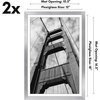 image:imageAmericanflat 11x14 Picture Frame 2Pack  Matted to 8x10  White  Slim Molding construction Polished plexiglass front hangs vertical or horizontal sawtooth hangers includedSilver