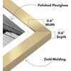 image:imageAmericanflat 11x14 Picture Frame 2Pack  Matted to 8x10  White  Slim Molding construction Polished plexiglass front hangs vertical or horizontal sawtooth hangers includedGold