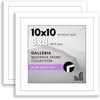 image:imageAmericanflat 11x14 Picture Frame 2Pack  Matted to 8x10  White  Slim Molding construction Polished plexiglass front hangs vertical or horizontal sawtooth hangers includedWhite