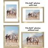 image:imageAmericanflat 11x14 Picture Frame 2Pack  Matted to 8x10  White  Slim Molding construction Polished plexiglass front hangs vertical or horizontal sawtooth hangers includedGold
