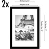image:imageAmericanflat 11x14 Picture Frame 2Pack  Matted to 8x10  White  Slim Molding construction Polished plexiglass front hangs vertical or horizontal sawtooth hangers includedBlack