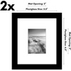 image:imageAmericanflat 11x14 Picture Frame 2Pack  Matted to 8x10  White  Slim Molding construction Polished plexiglass front hangs vertical or horizontal sawtooth hangers includedBlack