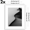 image:imageAmericanflat 11x14 Picture Frame 2Pack  Matted to 8x10  White  Slim Molding construction Polished plexiglass front hangs vertical or horizontal sawtooth hangers includedWhite