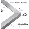 image:imageAmericanflat 11x14 Picture Frame 2Pack  Matted to 8x10  White  Slim Molding construction Polished plexiglass front hangs vertical or horizontal sawtooth hangers includedSilver