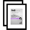 image:imageAmericanflat 11x14 Picture Frame 2Pack  Matted to 8x10  White  Slim Molding construction Polished plexiglass front hangs vertical or horizontal sawtooth hangers includedBlack