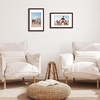 image:imageAmericanflat 11x14 Picture Frame 2Pack  Matted to 8x10  White  Slim Molding construction Polished plexiglass front hangs vertical or horizontal sawtooth hangers includedMahogany