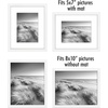 image:imageAmericanflat 11x14 Picture Frame 2Pack  Matted to 8x10  White  Slim Molding construction Polished plexiglass front hangs vertical or horizontal sawtooth hangers includedWhite
