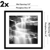 image:imageAmericanflat 11x14 Picture Frame 2Pack  Matted to 8x10  White  Slim Molding construction Polished plexiglass front hangs vertical or horizontal sawtooth hangers includedBlack