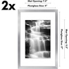 image:imageAmericanflat 11x14 Picture Frame 2Pack  Matted to 8x10  White  Slim Molding construction Polished plexiglass front hangs vertical or horizontal sawtooth hangers includedSilver