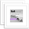 image:imageAmericanflat 11x14 Picture Frame 2Pack  Matted to 8x10  White  Slim Molding construction Polished plexiglass front hangs vertical or horizontal sawtooth hangers includedWhite