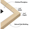image:imageAmericanflat 11x14 Picture Frame 2Pack  Matted to 8x10  White  Slim Molding construction Polished plexiglass front hangs vertical or horizontal sawtooth hangers includedNatural Oak