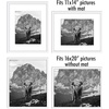 image:imageAmericanflat 11x14 Picture Frame 2Pack  Matted to 8x10  White  Slim Molding construction Polished plexiglass front hangs vertical or horizontal sawtooth hangers includedWhite