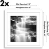 image:imageAmericanflat 11x14 Picture Frame 2Pack  Matted to 8x10  White  Slim Molding construction Polished plexiglass front hangs vertical or horizontal sawtooth hangers includedWhite