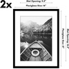 image:imageAmericanflat 11x14 Picture Frame 2Pack  Matted to 8x10  White  Slim Molding construction Polished plexiglass front hangs vertical or horizontal sawtooth hangers includedBlack