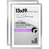 image:imageAmericanflat 11x14 Picture Frame 2Pack  Matted to 8x10  White  Slim Molding construction Polished plexiglass front hangs vertical or horizontal sawtooth hangers includedSilver