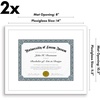 image:imageAmericanflat 11x14 Picture Frame 2Pack  Matted to 8x10  White  Slim Molding construction Polished plexiglass front hangs vertical or horizontal sawtooth hangers includedWhite