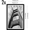 image:imageAmericanflat 11x14 Picture Frame 2Pack  Matted to 8x10  White  Slim Molding construction Polished plexiglass front hangs vertical or horizontal sawtooth hangers includedBlack