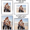 image:imageAmericanflat 11x14 Picture Frame 2Pack  Matted to 8x10  White  Slim Molding construction Polished plexiglass front hangs vertical or horizontal sawtooth hangers includedSilver