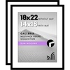 image:imageAmericanflat 11x14 Picture Frame 2Pack  Matted to 8x10  White  Slim Molding construction Polished plexiglass front hangs vertical or horizontal sawtooth hangers includedBlack