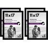 image:imageAmericanflat 11x17 Picture Frame 4Pack  Engineered Wood  Black  Shatterresistant glass hangs vertical or horizontal sawtooth hangers included fits photos posters and artBlack