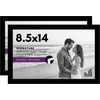 image:imageAmericanflat 11x17 Picture Frame 4Pack  Engineered Wood  Black  Shatterresistant glass hangs vertical or horizontal sawtooth hangers included fits photos posters and artBlack