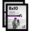 image:imageAmericanflat 11x17 Picture Frame 4Pack  Engineered Wood  Black  Shatterresistant glass hangs vertical or horizontal sawtooth hangers included fits photos posters and artBlack