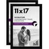 image:imageAmericanflat 11x17 Picture Frame 4Pack  Engineered Wood  Black  Shatterresistant glass hangs vertical or horizontal sawtooth hangers included fits photos posters and artBlack