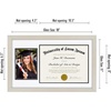image:imageAmericanflat 11x18 Diploma Frame with ShatterResistant Glass  Fits 85x11 Diplomas and 5x7 Pictures  Signature Collection  Engineered Wood Graduation Picture Frame for Wall Display  DriftwoodLight Wood