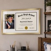 image:imageAmericanflat 11x18 Diploma Frame with ShatterResistant Glass  Fits 85x11 Diplomas and 5x7 Pictures  Signature Collection  Engineered Wood Graduation Picture Frame for Wall Display  DriftwoodGold