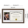 image:imageAmericanflat 11x18 Diploma Frame with ShatterResistant Glass  Fits 85x11 Diplomas and 5x7 Pictures  Signature Collection  Engineered Wood Graduation Picture Frame for Wall Display  DriftwoodWalnut