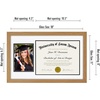 image:imageAmericanflat 11x18 Diploma Frame with ShatterResistant Glass  Fits 85x11 Diplomas and 5x7 Pictures  Signature Collection  Engineered Wood Graduation Picture Frame for Wall Display  DriftwoodDark Oak