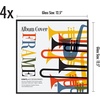 image:imageAmericanflat 125x125 Album Frame with Plexiglass  Set of 2  Record Album Frame for Vinyl LP Covers or Vinyl Records  Brooklyn Portrait Collection  Aluminum Record Frames for Wall  BlackBlack