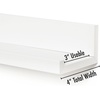 image:imageAmericanflat 14 Floating Shelves for Wall  Set of 3  Made of Engineered Wood with Lipped Ledge  Floating Wall Shelves for Bedroom Bathroom Kitchen Office and Living Room  BlackWhite