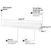 image:imageAmericanflat 14 Floating Shelves for Wall  Set of 3  Made of Engineered Wood with Lipped Ledge  Floating Wall Shelves for Bedroom Bathroom Kitchen Office and Living Room  BlackWhite