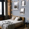 image:imageAmericanflat 14 Floating Shelves for Wall  Set of 3  Made of Engineered Wood with Lipped Ledge  Floating Wall Shelves for Bedroom Bathroom Kitchen Office and Living Room  BlackWhite