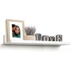 image:imageAmericanflat 14 Floating Shelves for Wall  Set of 3  Made of Engineered Wood with Lipped Ledge  Floating Wall Shelves for Bedroom Bathroom Kitchen Office and Living Room  BlackWhite